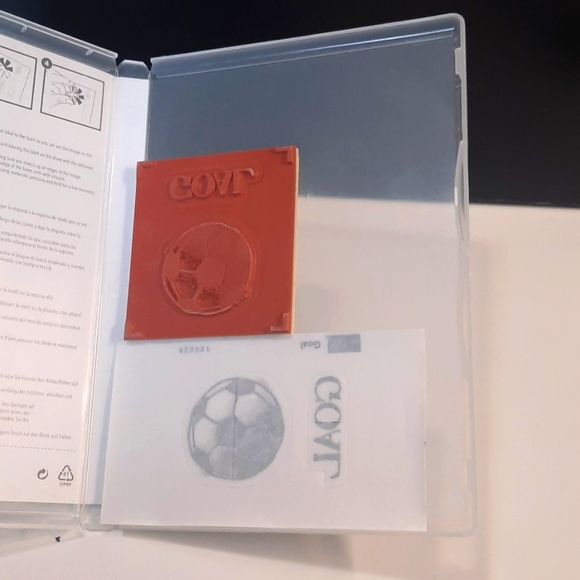 Goal soccer ⚽️ NEW Rubber cling stamp set - Picture 2 of 2